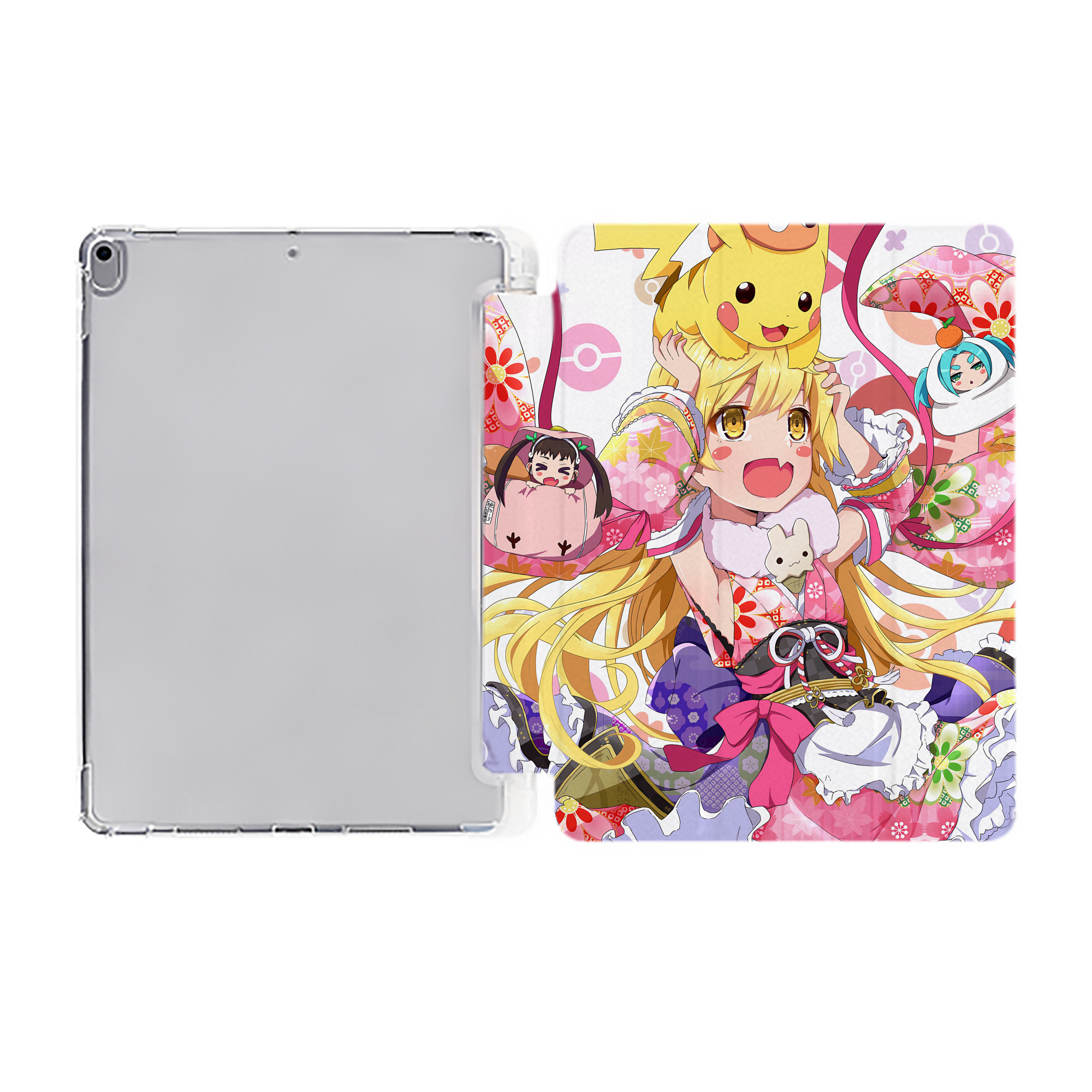 （画像用） ポケットモンスター Pokémon IPad ケース ペン収納付き 三つ折りスタンド PUレザー×シリコン 対応機種9.5/10.5/10.9インチ